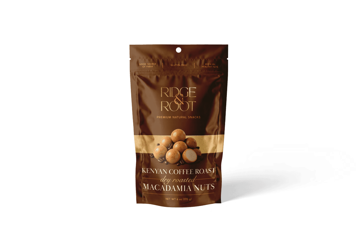 Kenyan Coffee Roast dry roasted macadamia nuts pouch